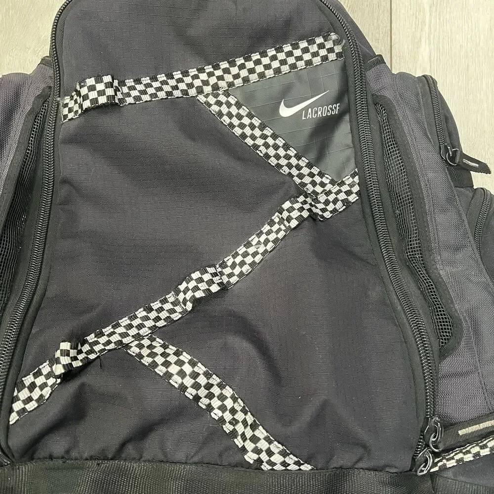 Nike Face-Off Lacrosse XL Equipment Backpack Black Nylon, Pockets, Insulated